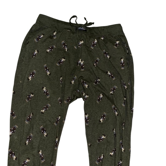 Ralph Lauren Polo Bear Green Lounge Pants Joggers Large L 100% cotton - Picture 3 of 6